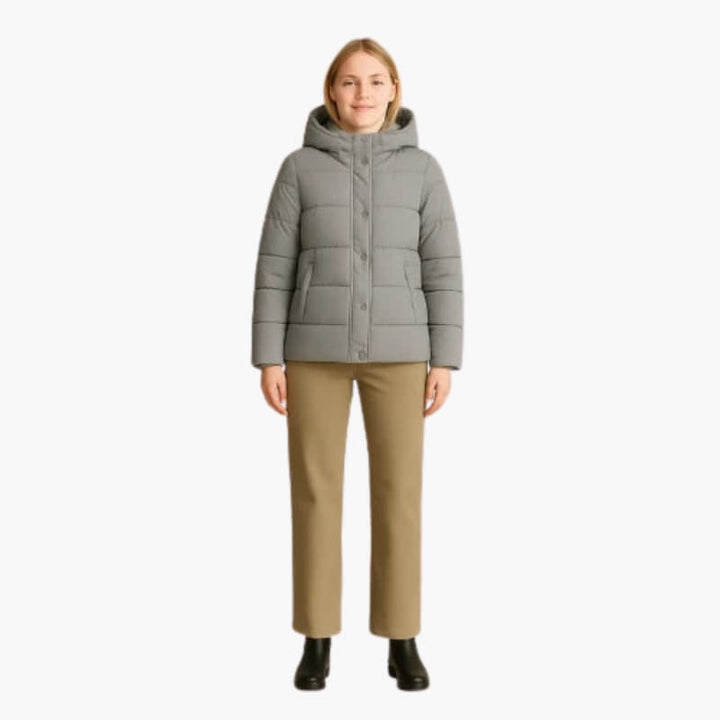 Women’s Winter Jacket with Lined Interior and Front Closure