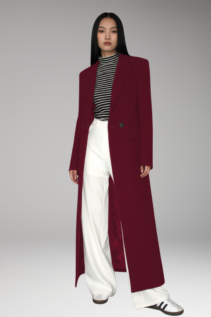 Women’s Blazer with Lapel Collar and Front Pockets