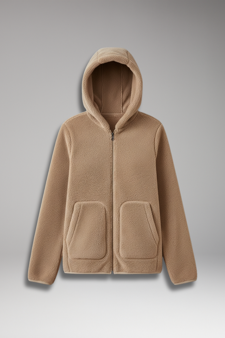 Women’s Fleece Jacket with Full Zipper and Hood
