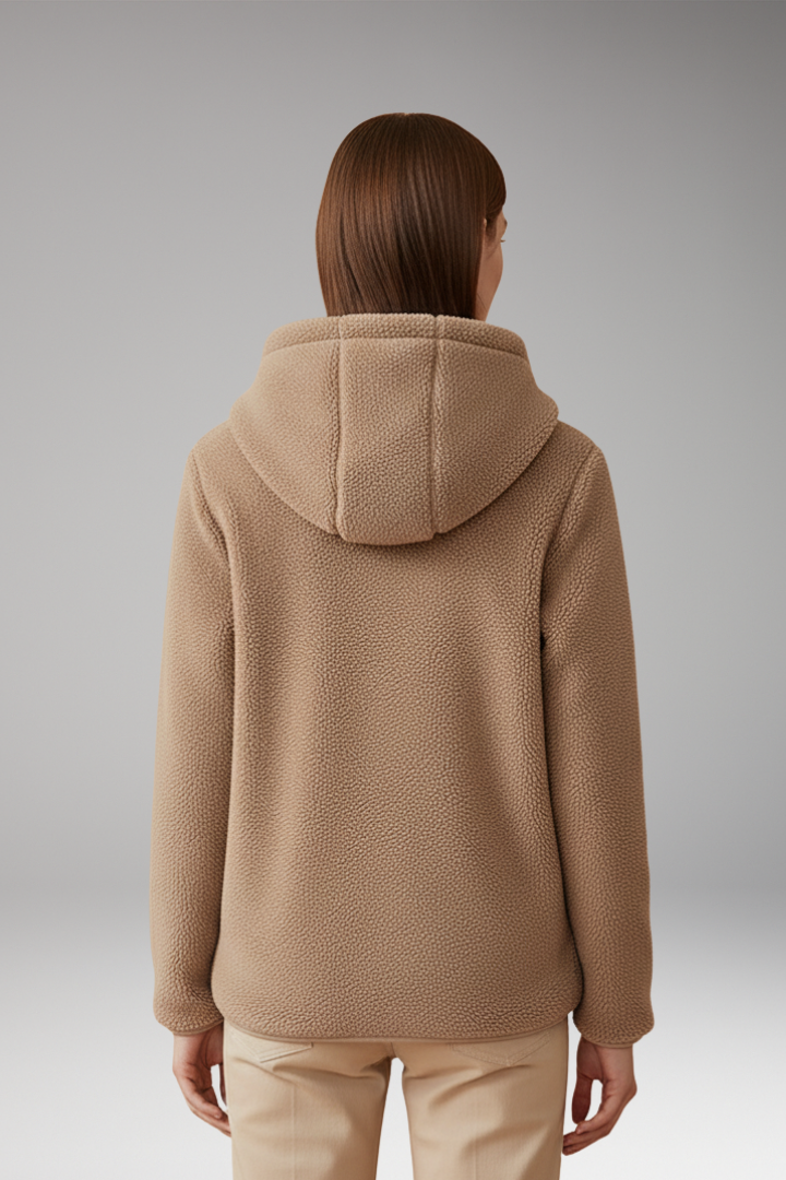 Women’s Fleece Jacket with Full Zipper and Hood