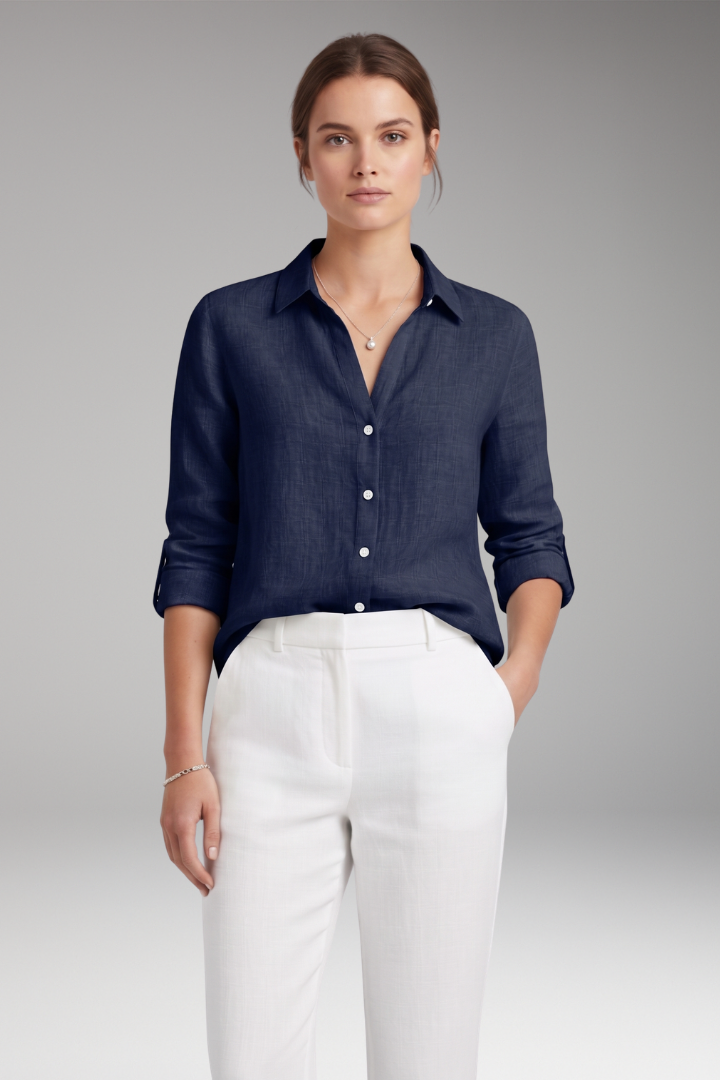 Women's Floral Shirt with Long Sleeves