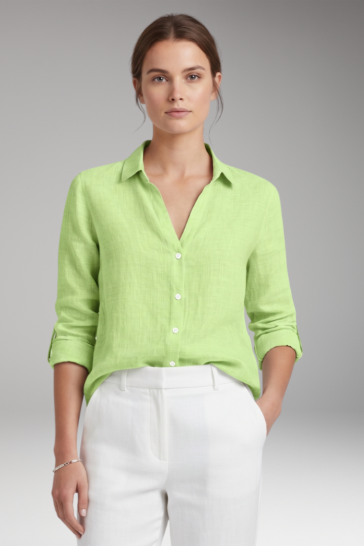 Women's Floral Shirt with Long Sleeves