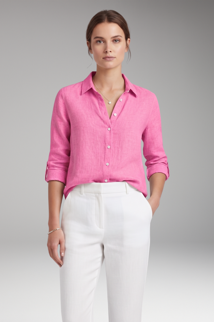 Women's Floral Shirt with Long Sleeves