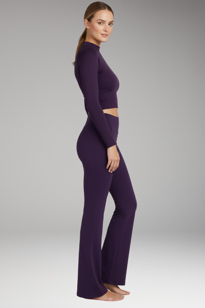 Women's Pants with High Waist and Wide Leg