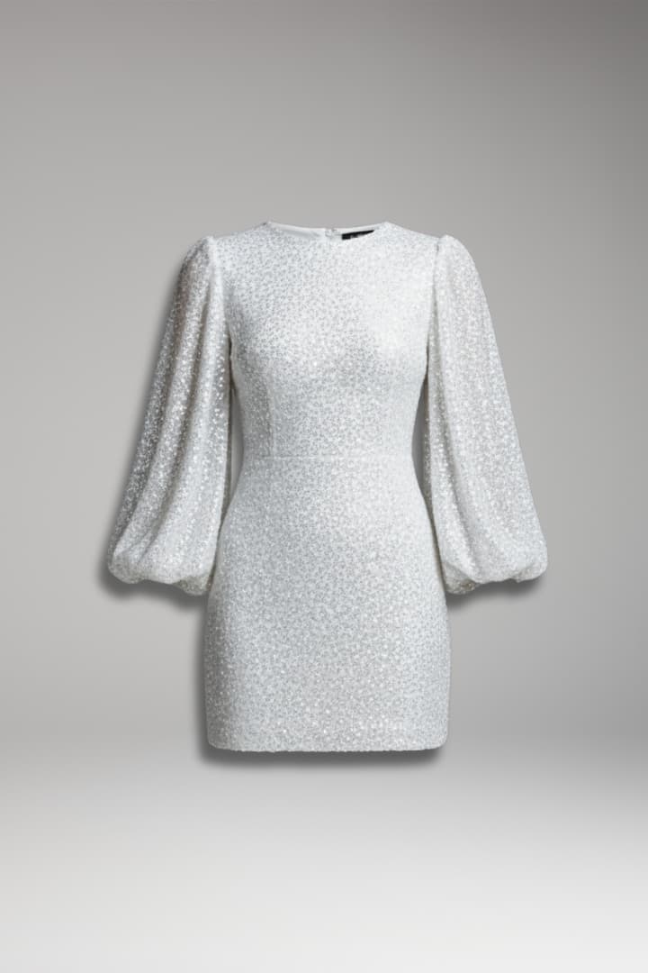 Women’s Sequin Mini Dress with Long Sleeves