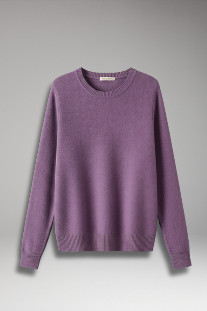 Women's Sweater with O-Neckline and Long Sleeves