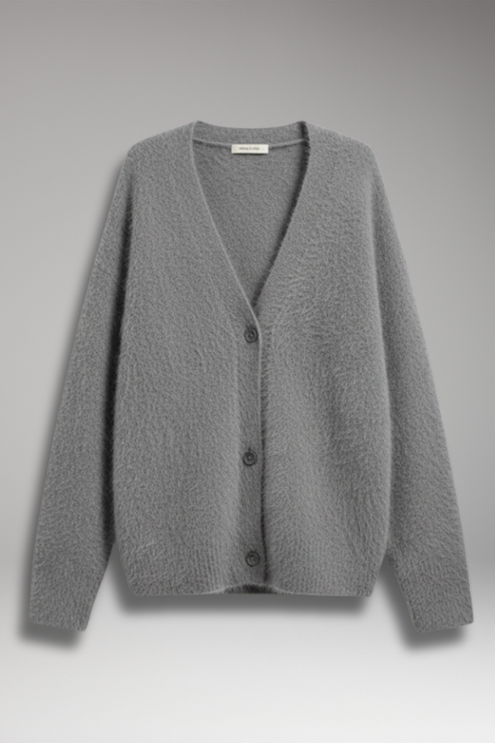 Women’s Sweater with Round Neck and Ribbed Hem