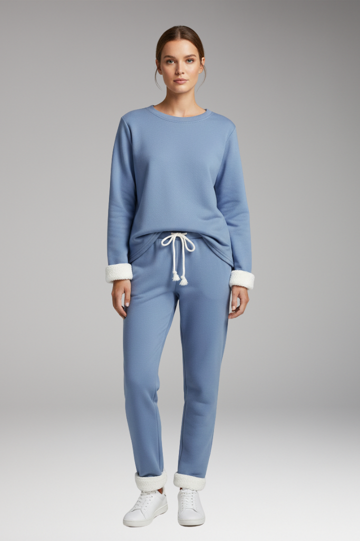 Women's Two Piece Set with Lined Interior and Drawstring Waist