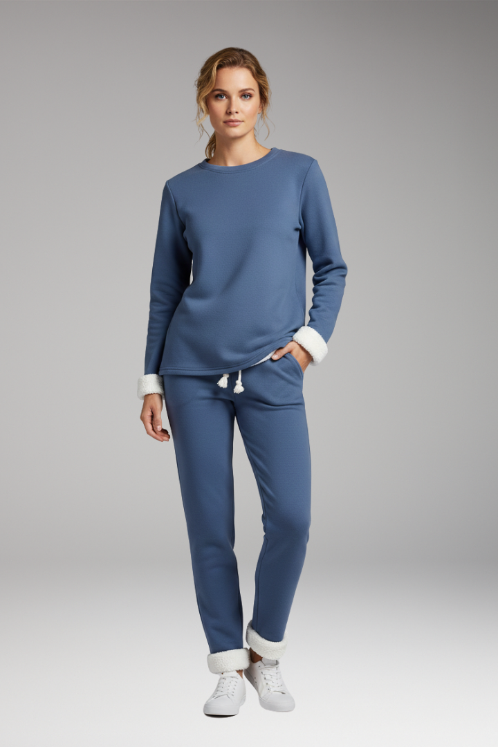 Women's Two Piece Set with Lined Interior and Drawstring Waist