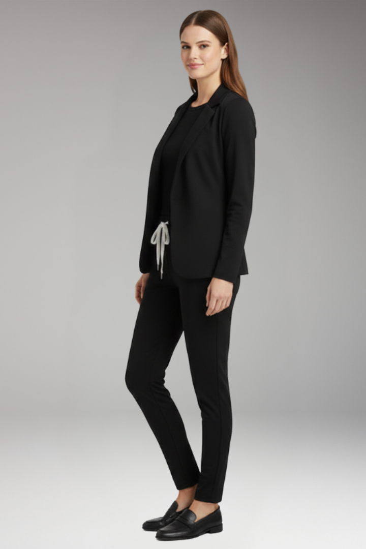 Women's two piece Set with Blazer and Drawstring Trousers