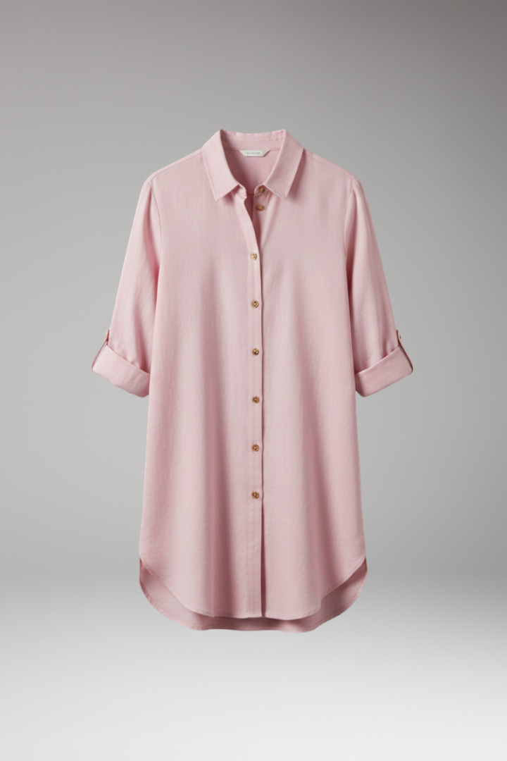 Women's Blouse with Button-Front and Pockets
