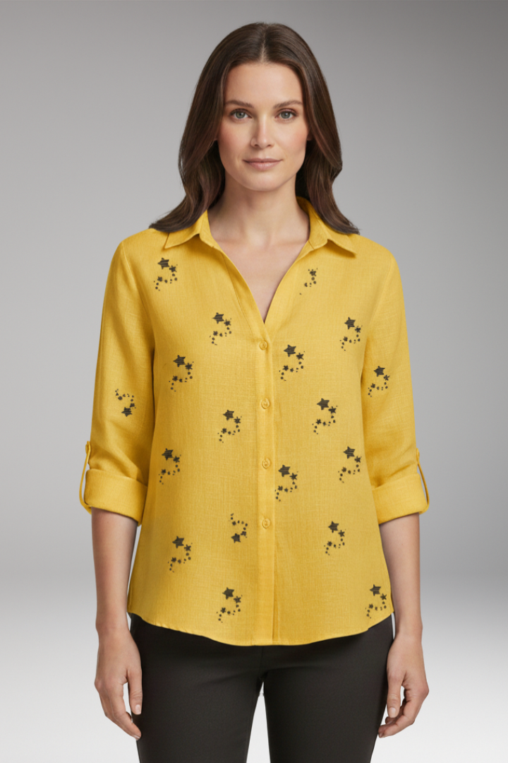Women's Floral Long Sleeve Blouse