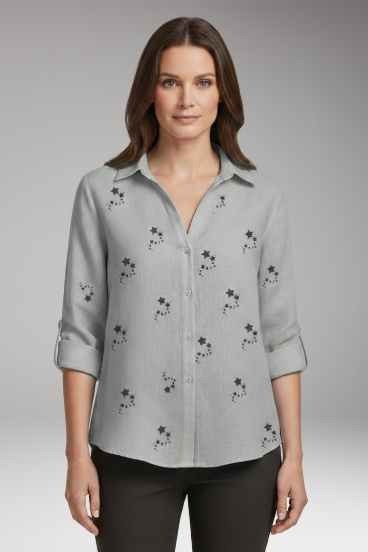 Women's Floral Long Sleeve Blouse