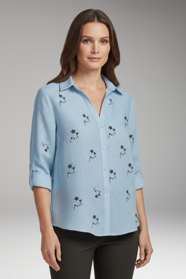 Women's Floral Long Sleeve Blouse
