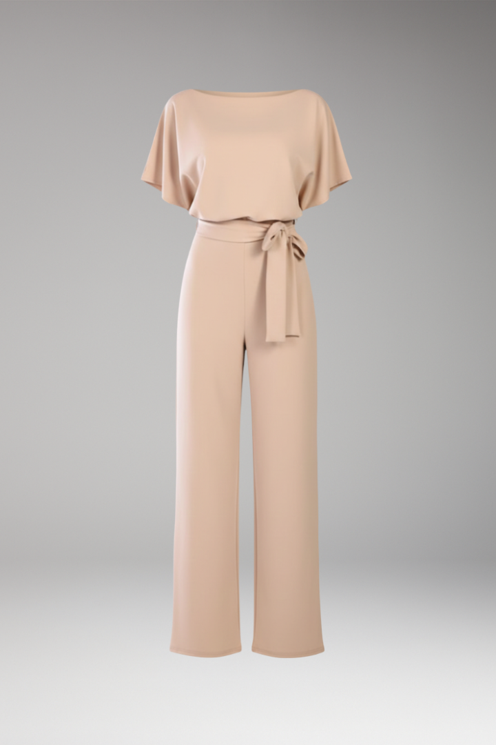 Women's Jumpsuit with Belt and Wide Leg