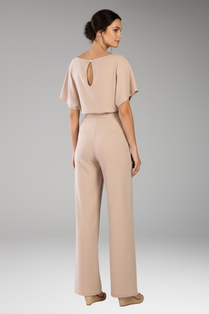 Women's Jumpsuit with Belt and Wide Leg