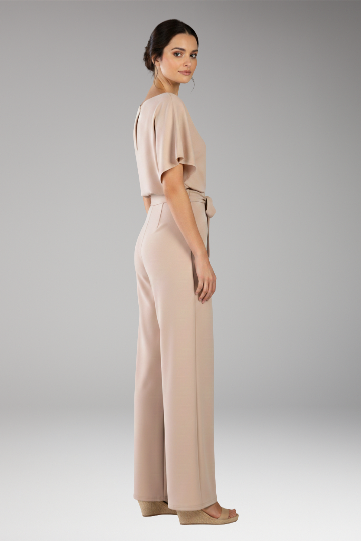 Women's Jumpsuit with Belt and Wide Leg