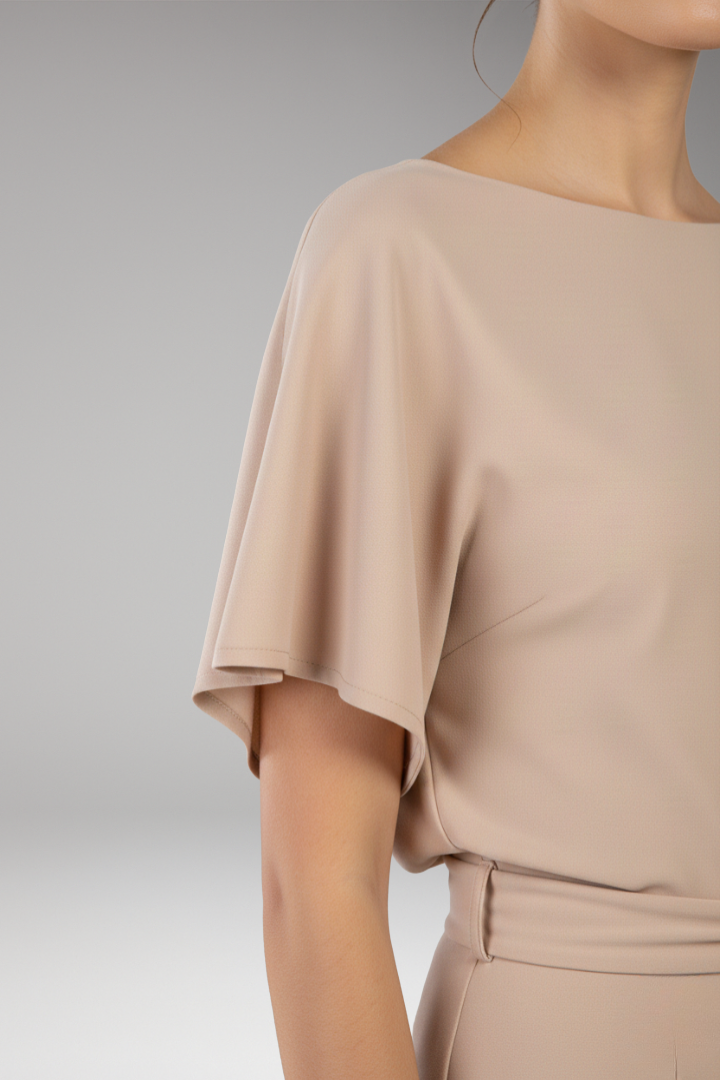 Women's Jumpsuit with Belt and Wide Leg