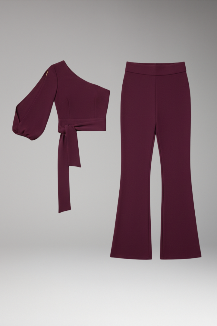 Women's Jumpsuit with One-Shoulder Design and Fitted Look
