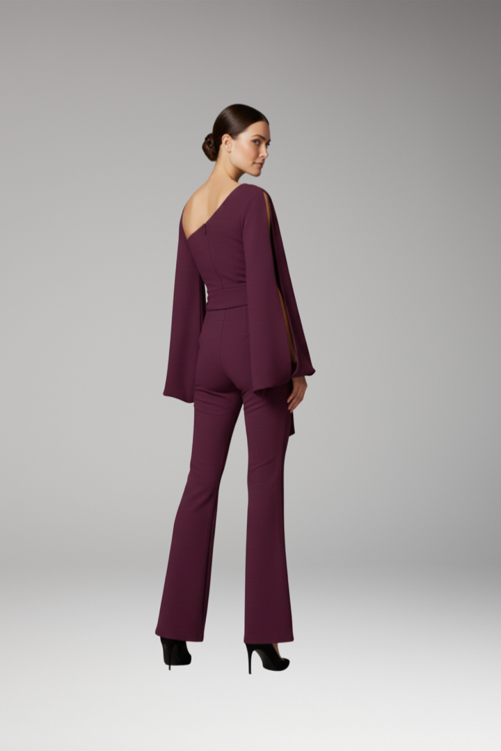Women's Jumpsuit with One-Shoulder Design and Fitted Look