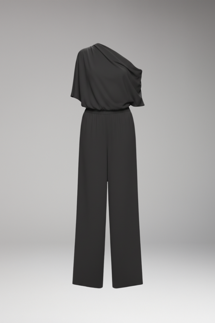 Women's Jumpsuit with Single-Breasted Design and Relaxed Fit