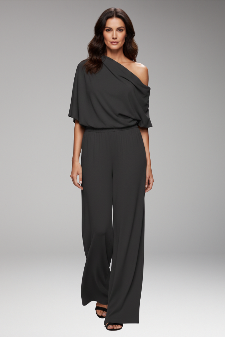 Women's Jumpsuit with Single-Breasted Design and Relaxed Fit