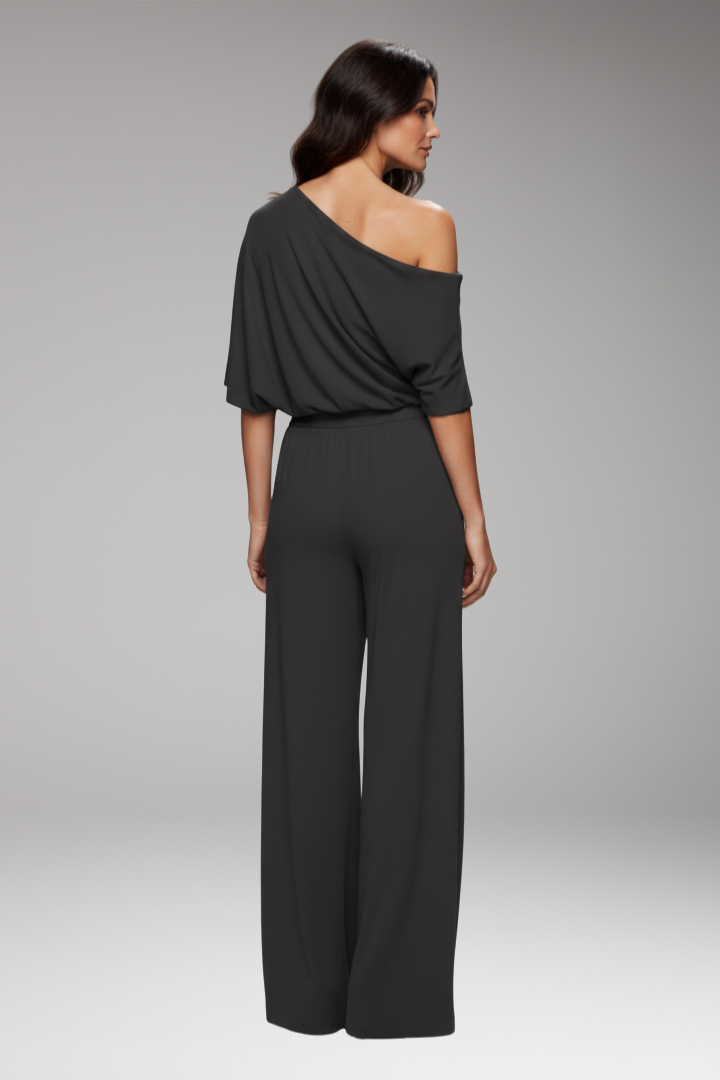 Women's Jumpsuit with Single-Breasted Design and Relaxed Fit