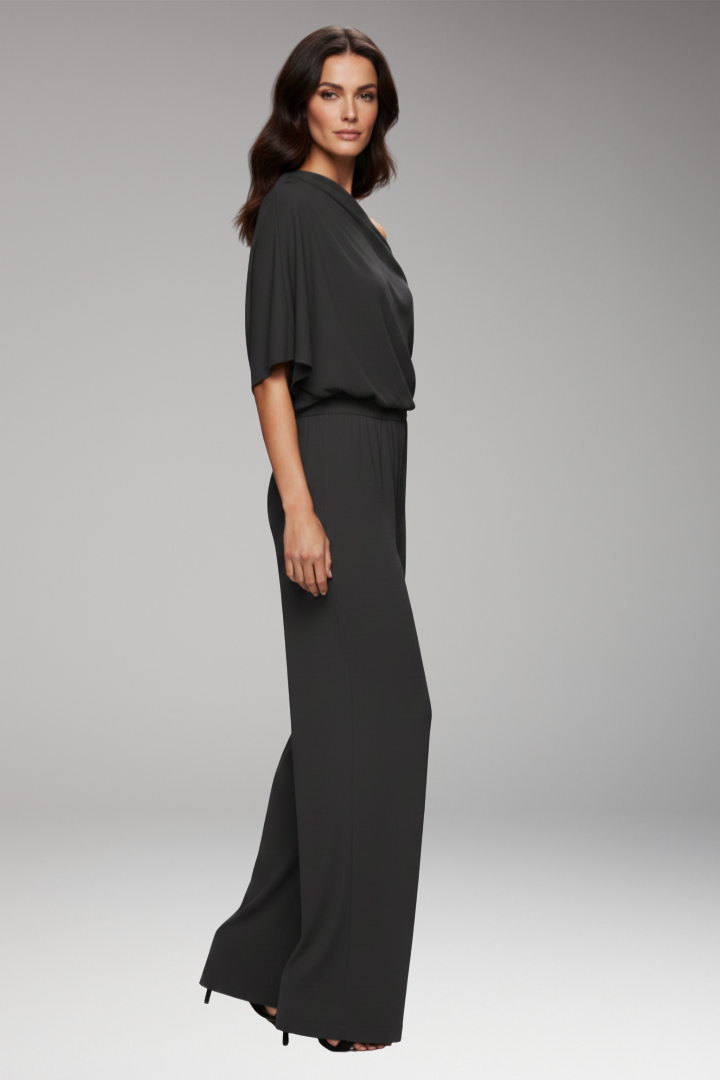 Women's Jumpsuit with Single-Breasted Design and Relaxed Fit