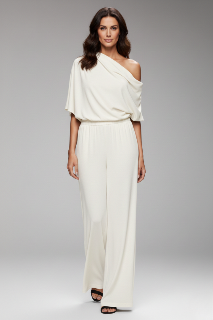 Women's Jumpsuit with Single-Breasted Design and Relaxed Fit