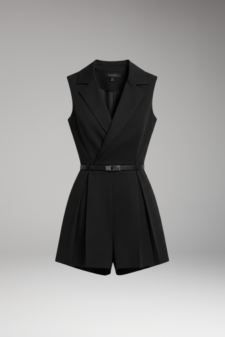 Women's Jumpsuit with Sleeveless Cut and Tailored Fit