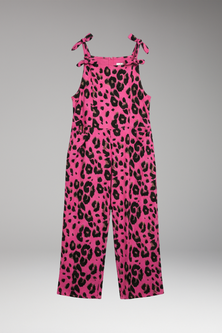 Women's Leopard Jumpsuit with Trendy Print and Relaxed Fit