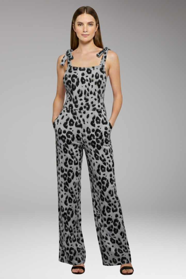 Women's Leopard Jumpsuit with Trendy Print and Relaxed Fit
