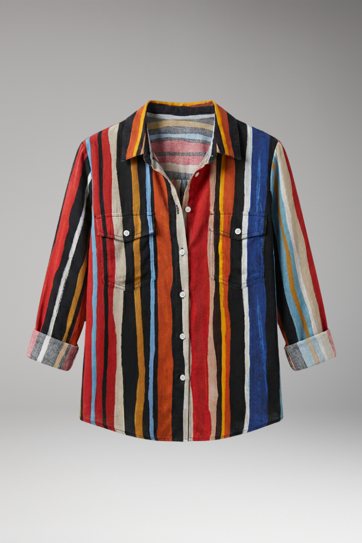 Women's Loose-Fit Shirt with Flowing Design and Versatile Style