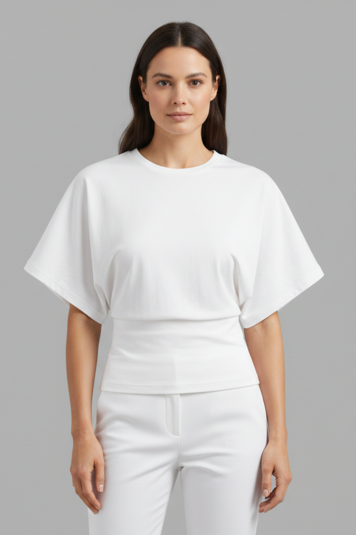 Women's Oversized T-Shirt with Round Neck and Short Sleeves