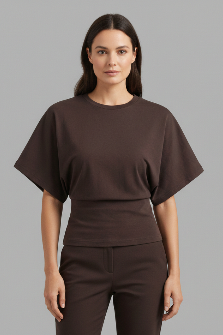 Women's Oversized T-Shirt with Round Neck and Short Sleeves