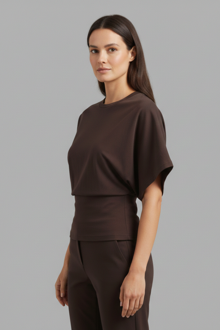 Women's Oversized T-Shirt with Round Neck and Short Sleeves