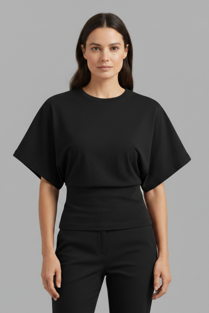 Women's Oversized T-Shirt with Round Neck and Short Sleeves