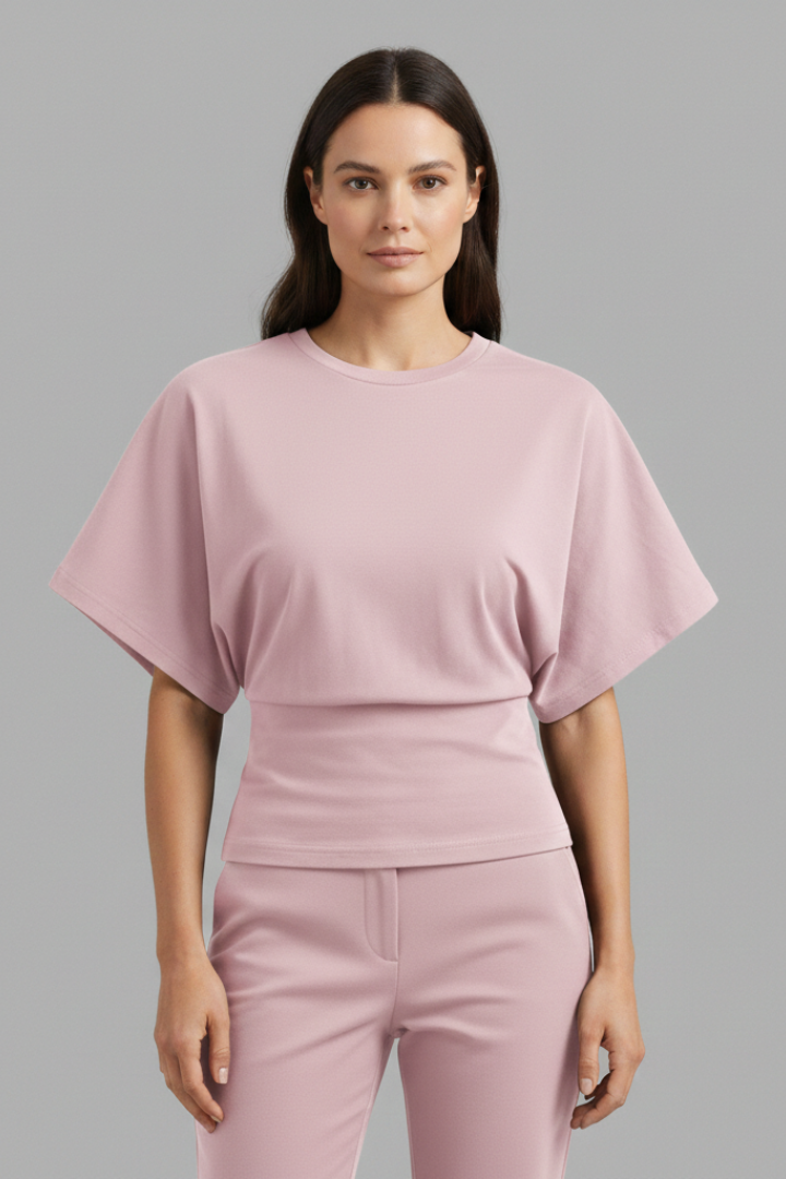 Women's Oversized T-Shirt with Round Neck and Short Sleeves