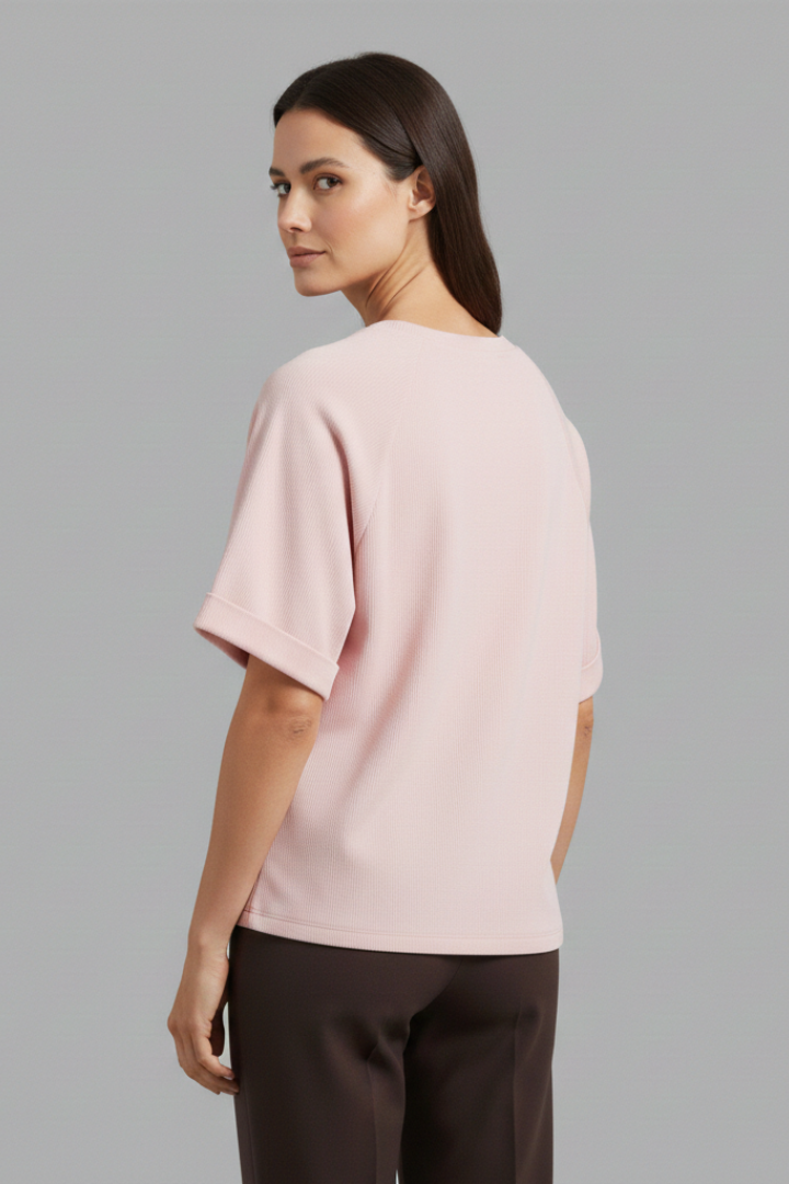 Women's Oversized T-Shirt with Round Neck and Wide Sleeves