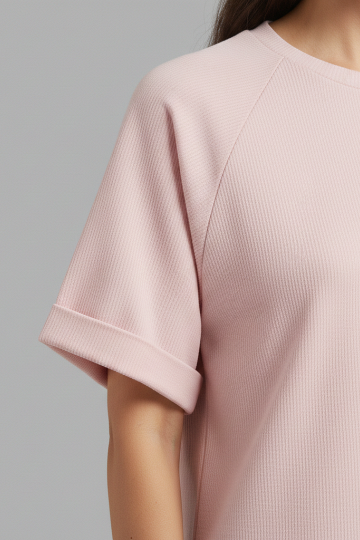 Women's Oversized T-Shirt with Round Neck and Wide Sleeves