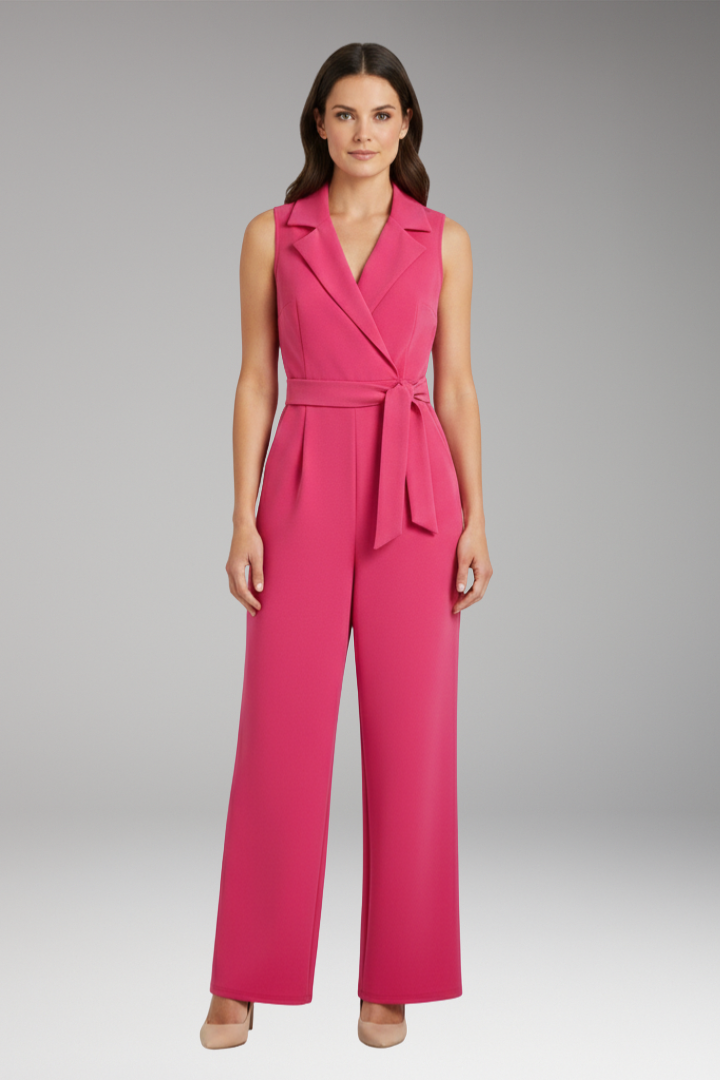 Women's Sleeveless Jumpsuit with Slim Fit and Versatile Style