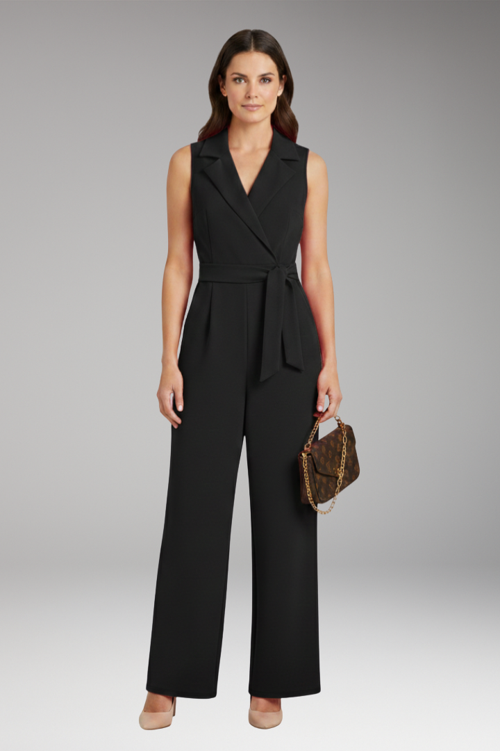 Women's Sleeveless Jumpsuit with Slim Fit and Versatile Style