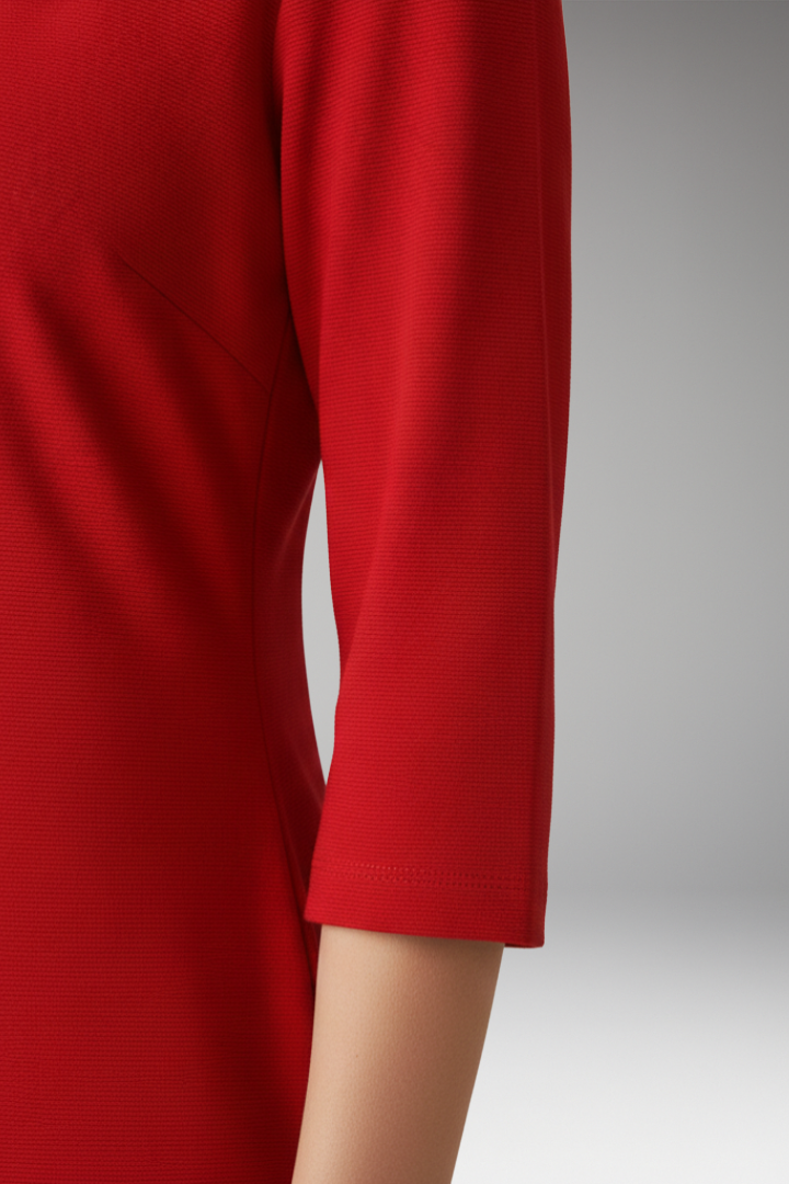 Women's V-Neck Dress with Loose Fit and Simple Silhouette