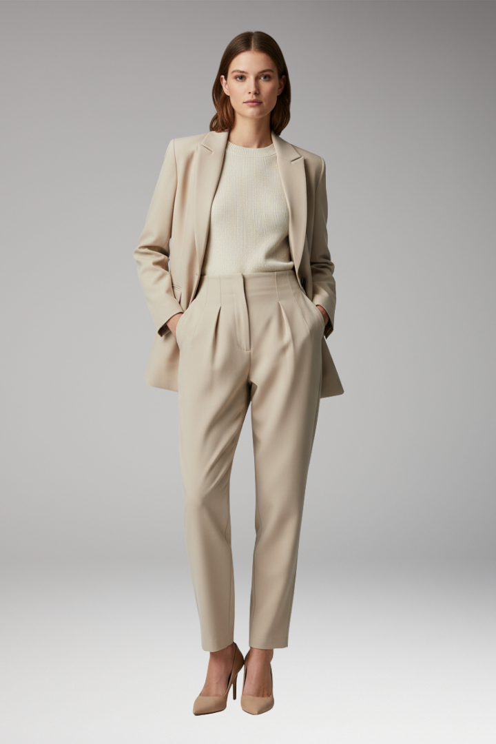 Women's Straight Pants with Crease-Free Surface