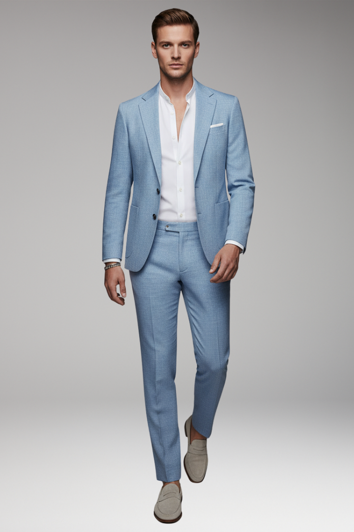 Men’s Linen Suit with Jacket and Pants